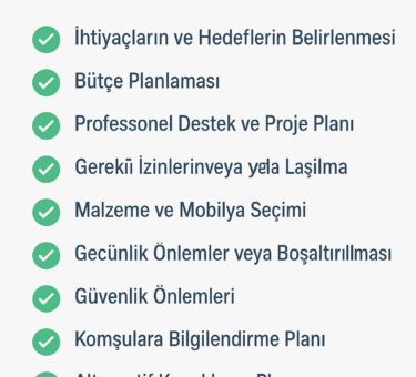 Ev Tadilat Sürecine Girmeden Önce Yapılması Gerekenler
