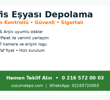 Ofis Eşyası depolama