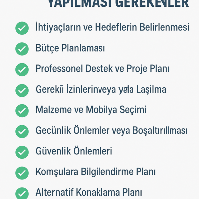 Ev Tadilat Sürecine Girmeden Önce Yapılması Gerekenler